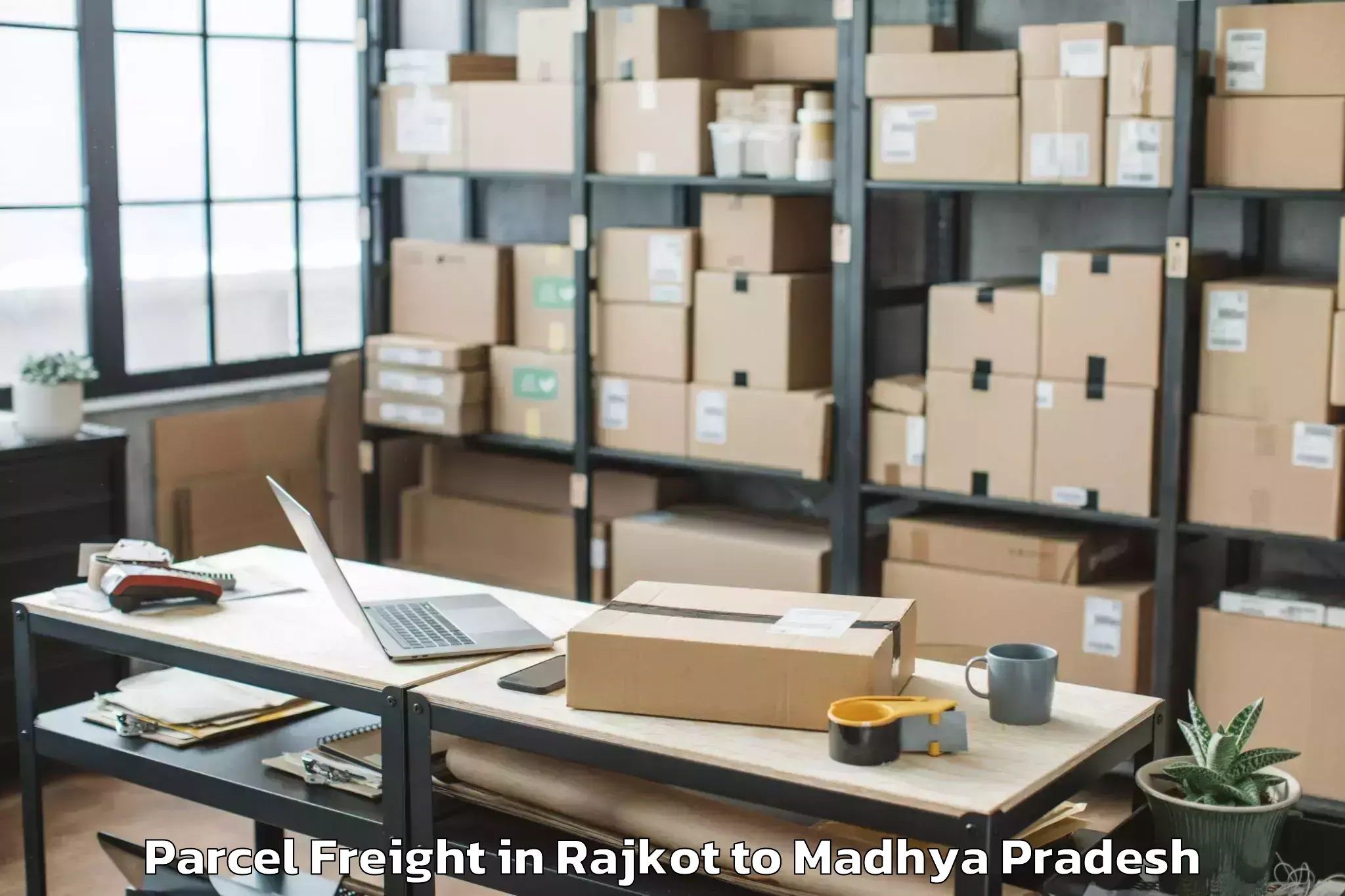 Rajkot to Rampur Baghelan Parcel Freight Booking